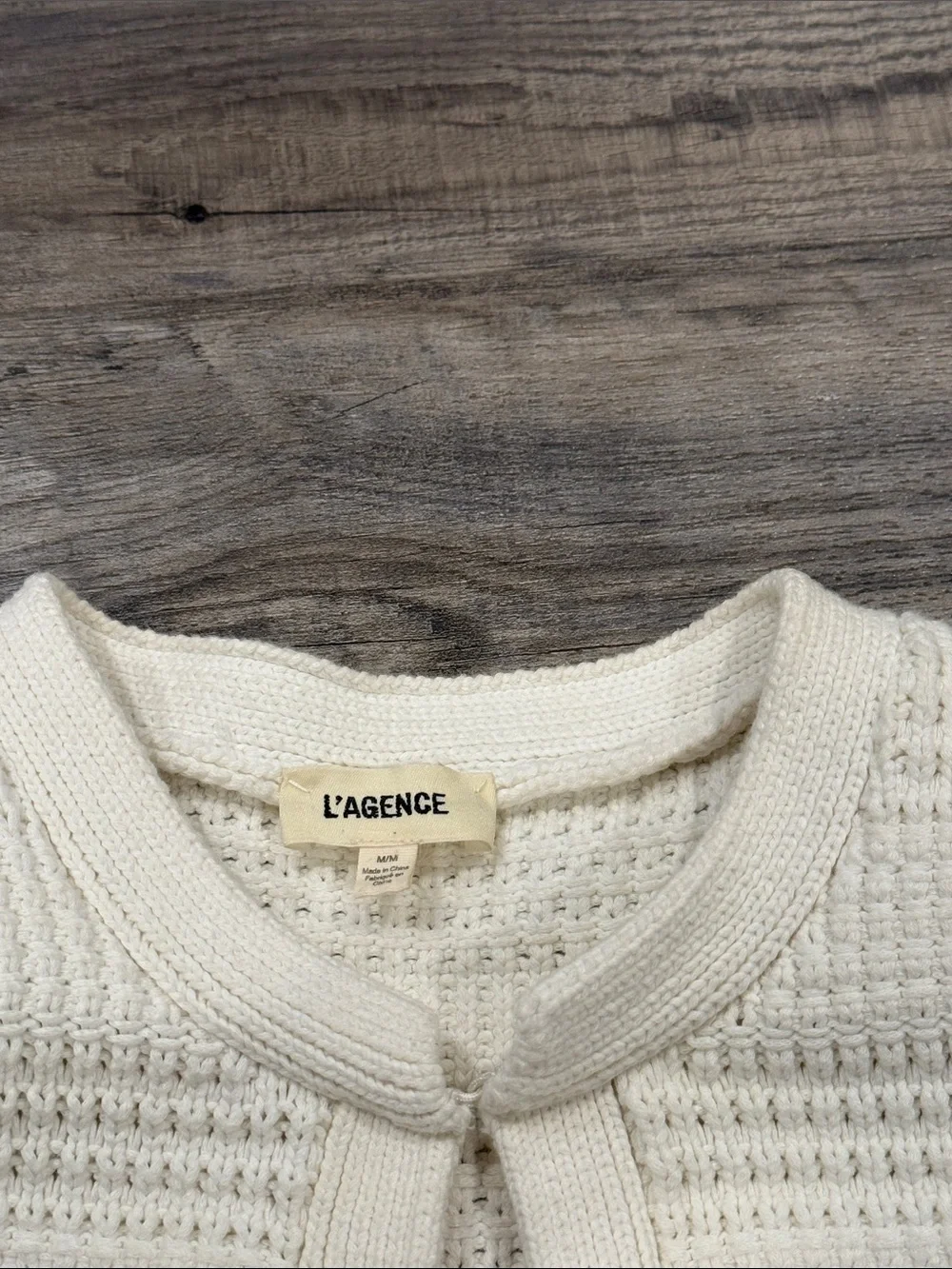 L'AGENCE Marina Textured Cardigan - Size Medium